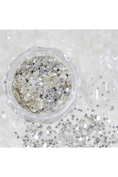 Choice Silver 1mm Mini Sparkling Star Nail Glitter Sparkling Pentagram Nail D...