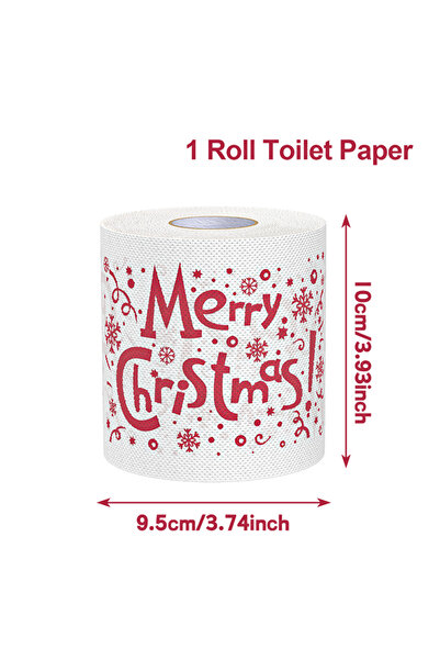 Choice Christmas letters 1/5pcs Happy 2026 New Year Christmas Toilet Roll Pap...