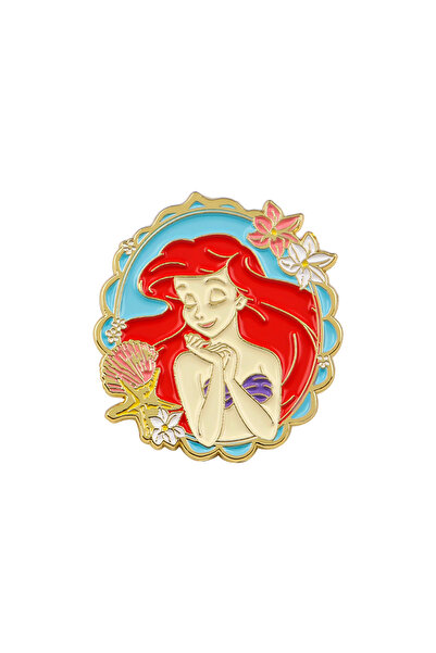 Choice دبابيس زينة ذهبية اللون مطلية بالمينا على شكل أميرات، تُستخدم كزينة لل...