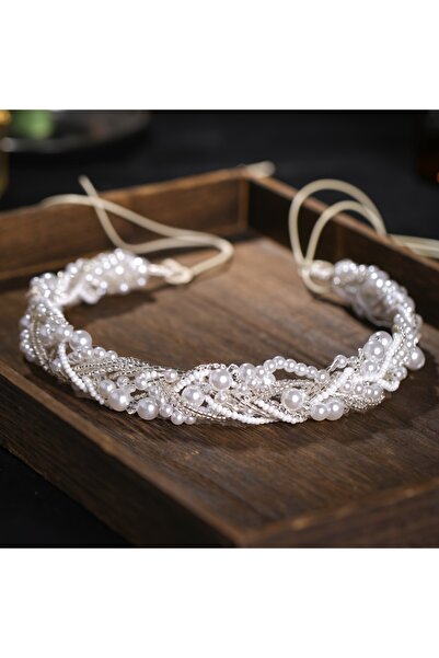 Choice Silver Luxury Crystal Pearl Hair Vine Headband Tiara For Women Bride R...