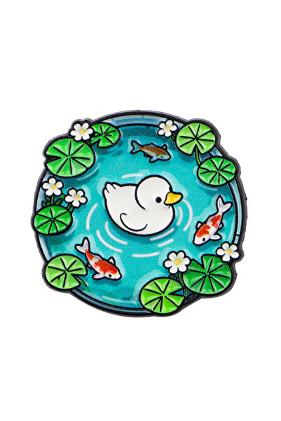 Choice 5 Pond Landscape Otter Duck Enamel Pin Frog Capybara Brooch Lapel Pin ...