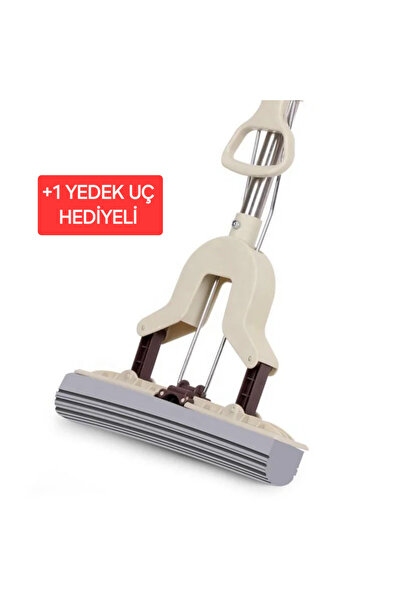 ozbience Kendinden Sıkmalı Kelebek Mop ve Sünger Uçlu Temizlik Seti