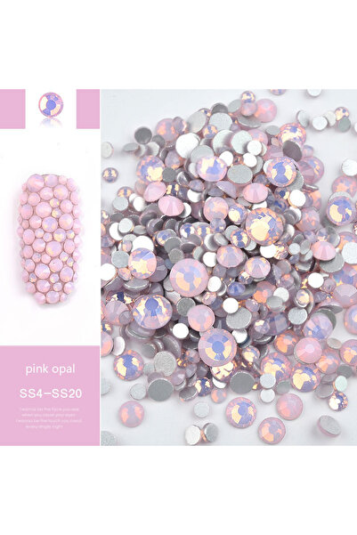 Choice أوبال وردي، كيس واحد، 350 قطعة، أحجام متنوعة من ss6 إلى ss20، أوبال ثل...