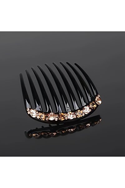 Choice Yellow Rhinestone 9-Tooth Hair Comb Elegant Bangs Styling Clip with Se...