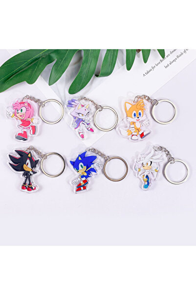 Choice 5 cm 7 1/6PCS Anime Characters Sonic The Hedgehog Acrylic Car Keychain...