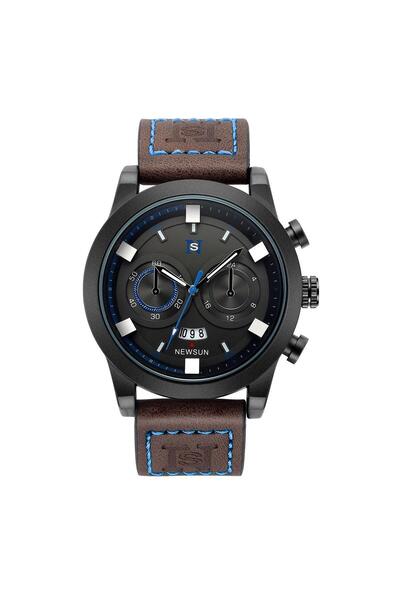 NS WATCH Stylish Leather Strap Calendar Function 3 Atm Water Resistant Luxury...