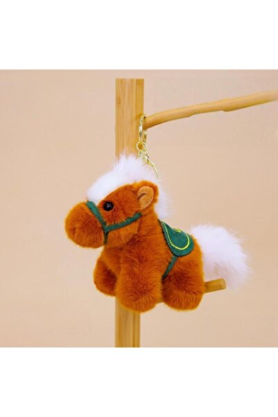 Choice Brown 14cm Cute Zodiac Horse Keychain Plush Toy Kawaii Stuffed Doll Ba...