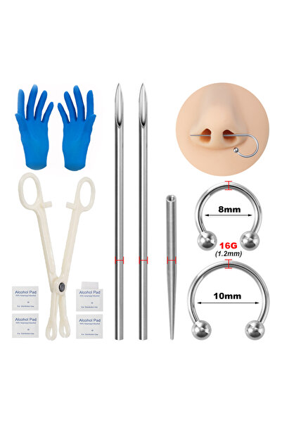 Choice مجموعة ثقب الجسم لابريت، مجوهرات ثقب الشفاه OT14045-9MX، إبر دبابيس مد...