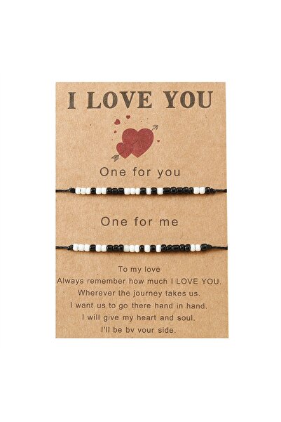 Choice BR22Y0175-1 2Pcs/Set Classic I Love You Symbol Couple Bracelets For Wo...