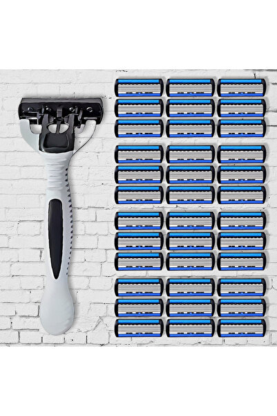 Choice3 ماكينة حلاقة يدوية للرجال بست شفرات، بمقبض مانع للانزلاق وشفرات بديلة...