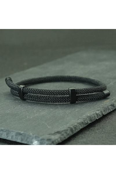 Choice سوار رجالي عصري أسود اللون، قابل للتعديل، لا يبهت لونه ولا يتغير شكله،...