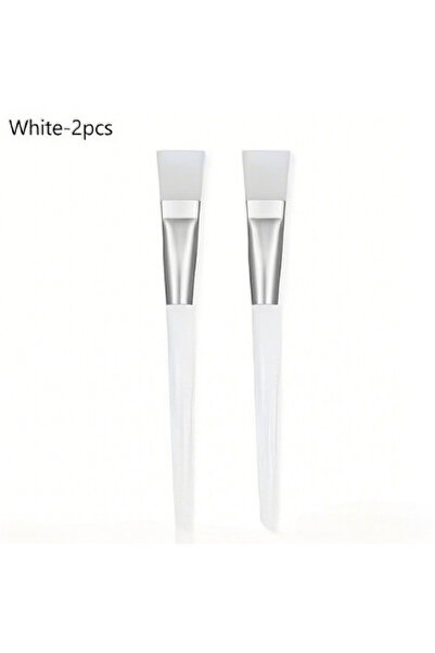 Choice 2pcs-White Facial Mask Brushes Soft bristle Transparent Crystal Rod Fa...