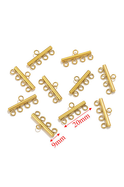 Choice Z1192G4 10pcs Gold Plated Stainless Steel Layer Clasps Pendant Bail Co...