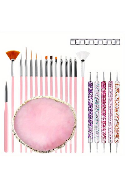Choice Pink 22Pcs 22PCS Professional Nail Art Brush Set Design Tip Acrylic UV...