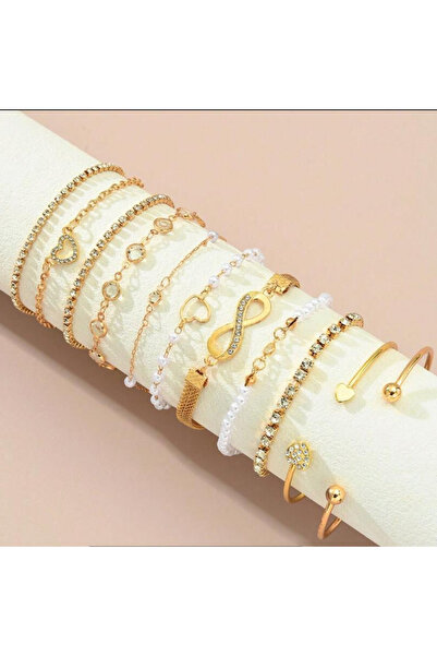 Choice AYA 11Pcs Fashion Minimalist Zircon Bracelet Sets for Women Vintage El...