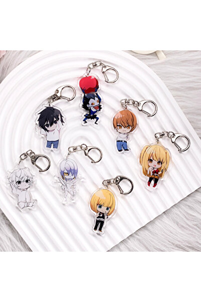 bilibili 5 cm 8 1/7PCS Anime Death Note Acrylic Keychain Cartoon Creative Bag...