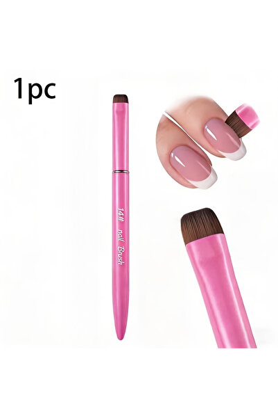 Choice Pink 3 in 1 French Nail Brush, with Multi-function Brush Head - Fine N...