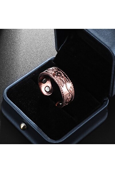 Choice resizable AL1158 Flower Shape Magnetic Ring Copper Adjustable Open Cuf...