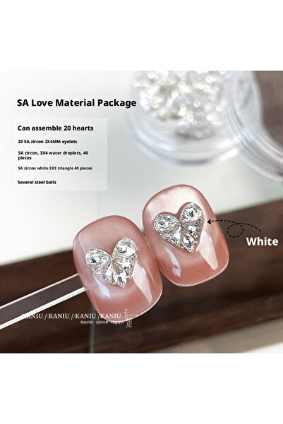 Choice D-20Pcs Kaniu-Shiny Zircon Crystal Manicure, Butterfly, Heart Shape, D...