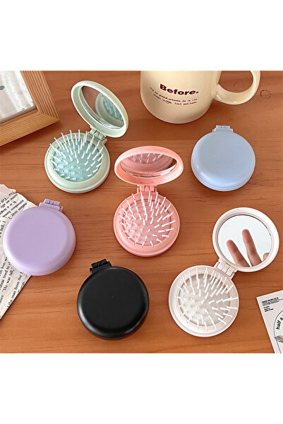 Choice 6 Styles One Each 2/6 Pcs Macaron Airbag Comb Solid Color Portable Wit...