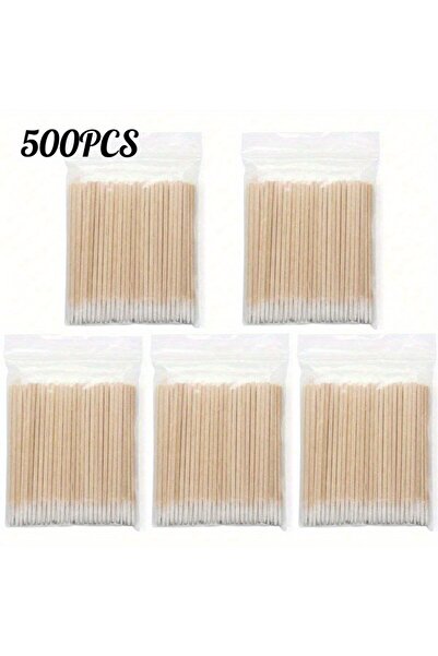 choice2 500Pcs 100-500Pcs Manicure Cotton Swab Set | Wooden Tip Nail Polish R...