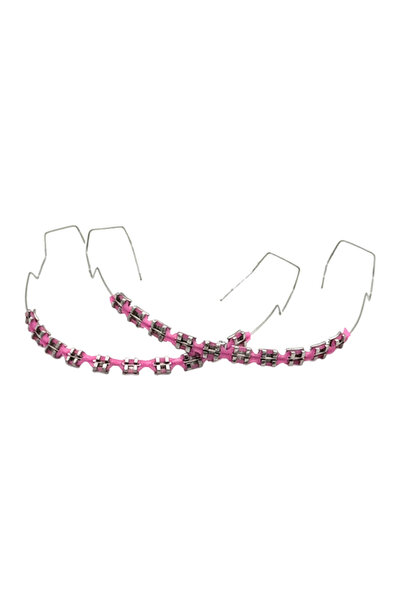 Choice Pink 1 Pair Fashion Braces Temporary Tooth Decoration Dental Fake Brac...