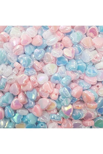 Choice 260 قطعة من الخرز المربع على شكل قلب بألوان عشوائية مختلطة، 8*9 مم، لو...