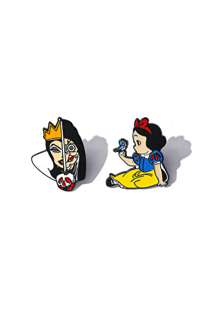 Choice XZ3401 2 Pcs Cartoon Character Brooch Vicious Witch Snow White Enamel ...