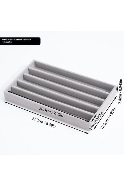 Choice A12 1PC 1pc Wood Velvet Jewelry Storage Box Bracelet Jewelry Display S...