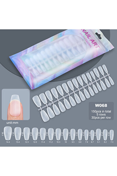 Choice W068 150pcs Short Matte False Nails Full Cover Coffin Square Almond Pr...
