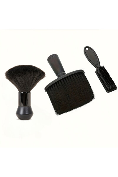 Choice black B 3pcs WANMEI Barber Brush Set Salon Hairdresser Clean Brushes N...