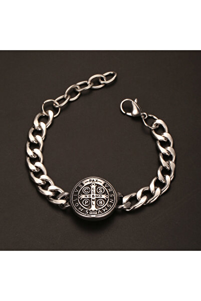 Choice B-42-B 1PC INGX Vintage Saint St. Benedict Bracelets for Men Chains St...