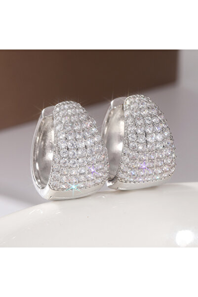 Choice Clear T021 Fashion Concise Inalid Synthetic Zircon Hoop Earrings Women...
