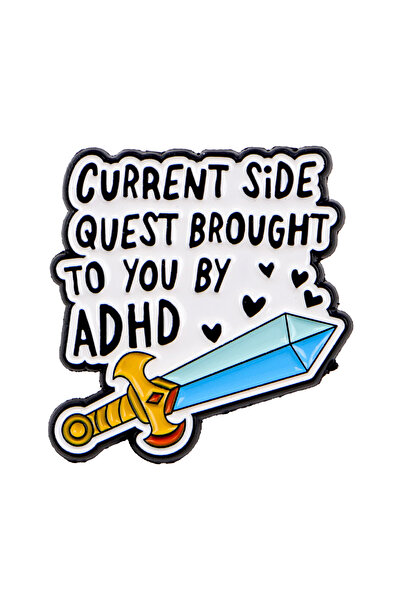 Choice 9 ADHD Awareness Enamel Pin Mental Health Quotes Brooch For Coat Women...