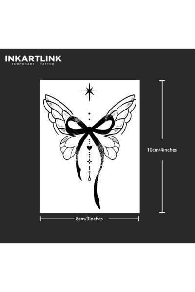 Choice 819-0810M Bow Temporary Tattoo,Lasts To 15 Days New Technology Magic W...