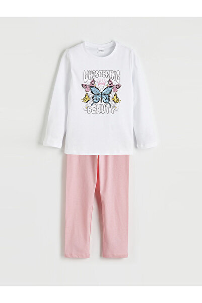 LC Waikiki Vlastiti brend, nova sezona okrugla kragna Štampano set pidžama za...