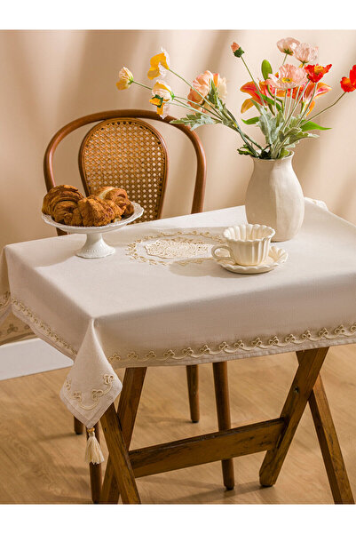 LC Waikiki Nevavm Embroidered Tablecloth with Difference 90X90 cm