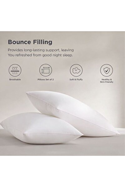 Euro Sleep Premium Fiber Pillows Soft & Supportive Sleeping Pillows