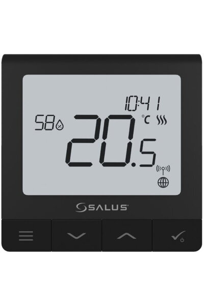 SALUS Termostat inteligent 80 SQ 610 B, 230 V, Negru
