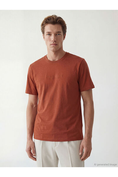 LC Waikiki Peak New Season Crew Neck Printed Men's Combed Cotton T-Shirt