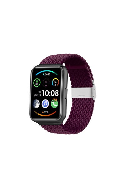SilverCars Huawei Watch Fit 2 Uyumlu Likralı Kumaş Loop Kordon – Esnek, Ayarl...