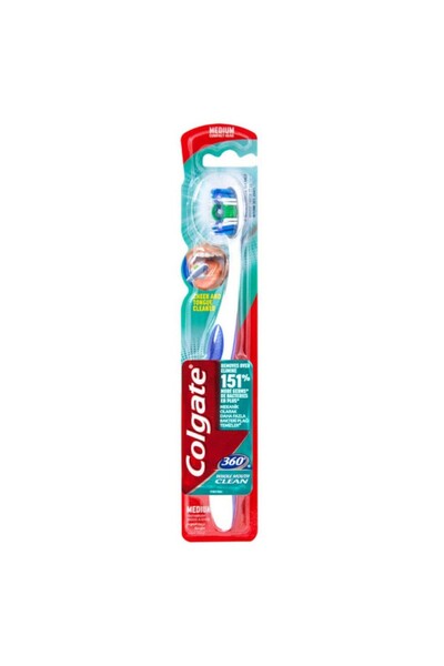 Colgate Set of 4 x Whole Mouth Clean 360 Toothbrushes, Medium