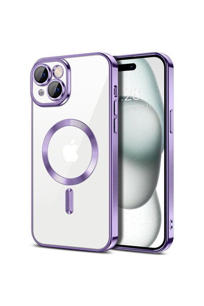 Techsuit Husa pentru iPhone 16 Plus - Luxury Crystal MagSafe - Light Purple
