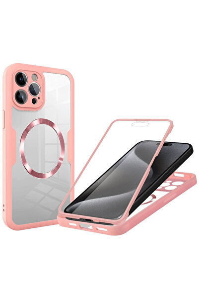 Techsuit iPhone 16 Pro Case + Foil - ColorVerse 360 ​​MagSafe Series - Pink