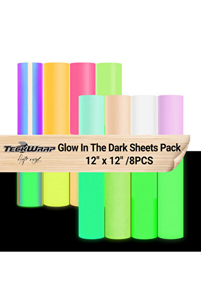 Teckwrap Craft Karanlıkta Parlayan (Glow In The Dark ) Vinil Seti - 8'li / 30...