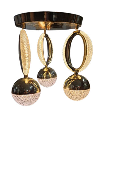 B&F STORE NEW STYLE TEK TAŞ 3LÜ SARKIT AVİZE BF AYDINLATMA