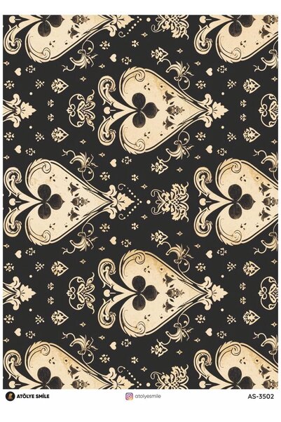 Atölye Smile 3502 ديكوباج نحاسي منقوش مقاس 29*42 سم