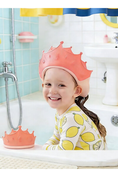 Generic Baby Shower Cap Bath Protective Hat Adjustable Silicone Shampoo Cap f...
