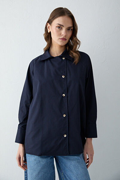 Melike Tatar Buttoned Poplin Shirt 32-2703