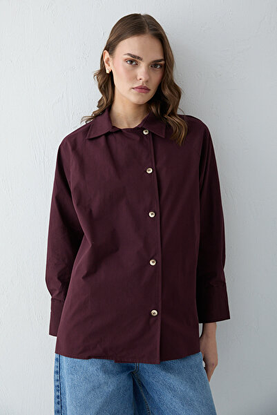 Melike Tatar Buttoned Poplin Shirt 32-2703